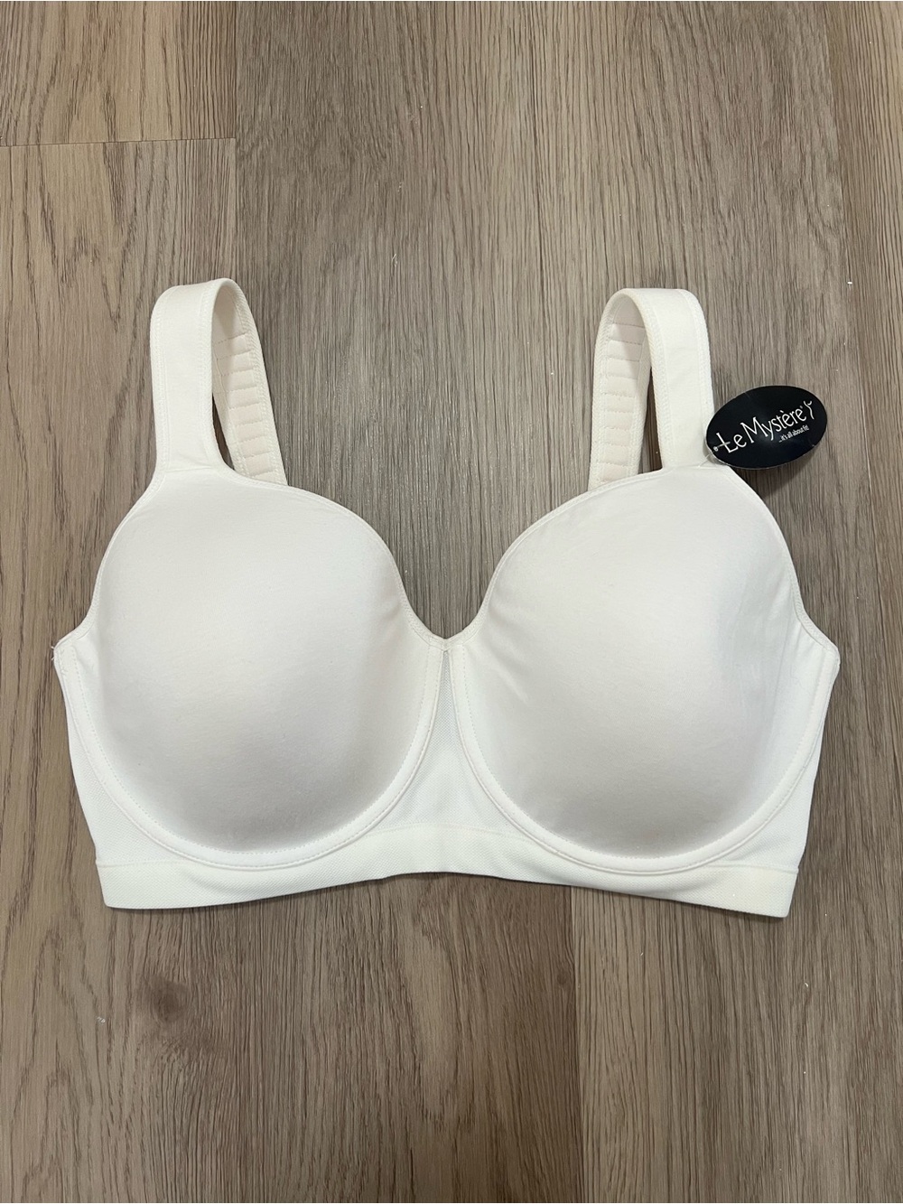 Le Mystere 320 Energie Sport Bra White Underwire Full Support 38G NWT